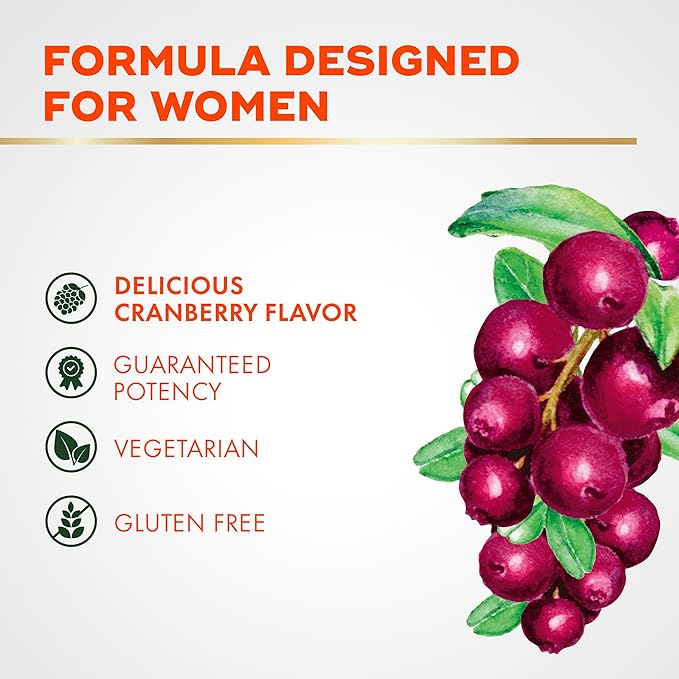 Align Probiotic, Women’s Dualbiotic Gummies, Cranberry Flavor, 90ct