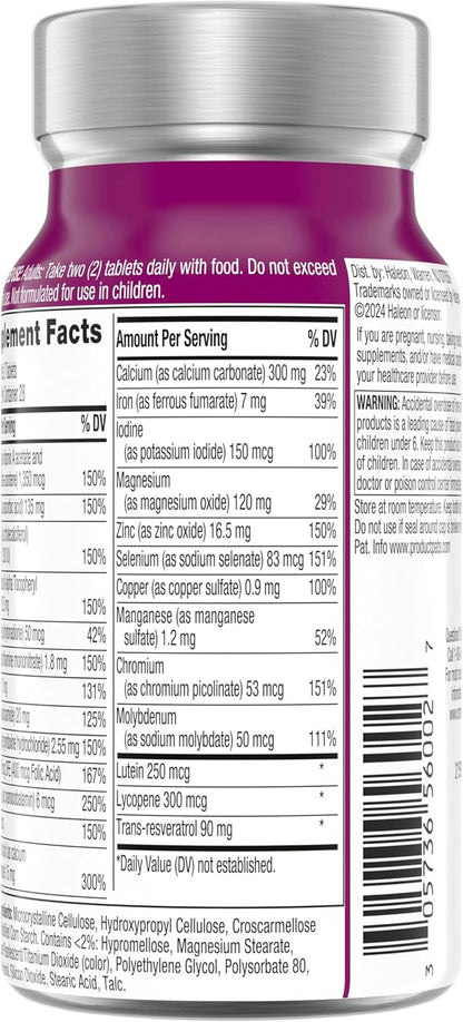 Centrum Age Defy for Women, All-in-1 High Potency Multivitamin + Healthy Aging Supplement, Multivitamin Blend with Resveratrol, and Niacin for NAD+ Level Support, Aluminium Bottle, 56 Tablets