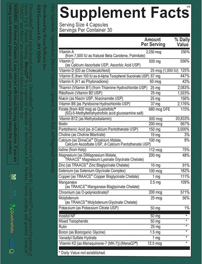 Veracity Metabolic Multivitamin for Women - Vitamin B Complex, Magnesium, Calcium, Essential Vitamins Supplement, Trace Minerals for Metabolism, Energy, Immune Support & Cellular Detox