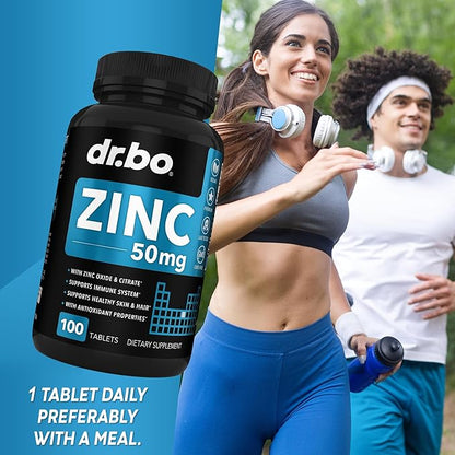 Magnesium Complex Supplement Capsules 500mg - Support Energy, Relaxation - Zinc Supplements 50mg Tablets - Pure Zinc 50mg Oxide Citrate