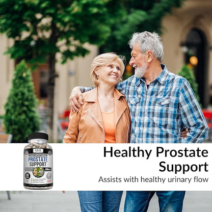 Kaya Naturals Prostate Support - Saw Palmetto, Potent DHT Blocker for Hair Growth, Promote Sleep, Beta Blocker to Reduce Frequent Urination, Support Bladder Emptying & Stamina Supplement (60 Capsules)