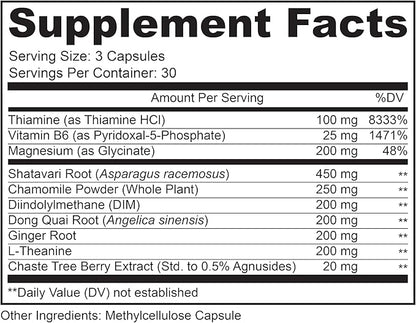 LIVELY VITAMIN CO. Get Even - Women's Hormonal Balance Blend - Helps Reduce Severity of Periods, PMS & Menopause - Eases Cramps & Bloating - Mood Regulation - Period Pain & Discomfort - 90 Count