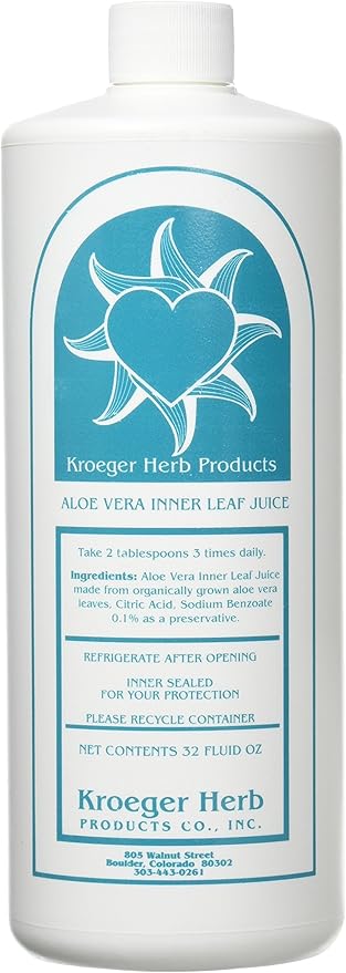 Kroeger Herb Aloe Vera Gel, Inner Leaf, 32 Ounce