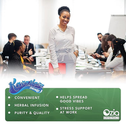 Ozia Originals Kava Kava Candy - 8 Kava Candies Per Pack, Kava Extract Stress Relief Supplement, Natural Kava Root Chill Happy Pill, Encourages Positive Mood - Coconut Cream Flavor, 4 Packs