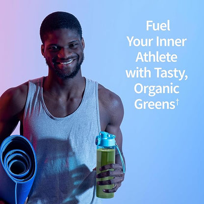 Garden of Life Sport Nutrition Greens and Superfoods Powder - Apple Berry, Organic Athletic Powder Blend with Fruits, Vitamins, Pre & Probiotics, Mushrooms Supplements, Vitamin K2, About 30 Servings