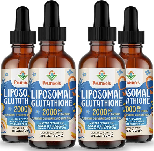 2000MG Liposomal Glutathione Liquid, 98% Absorption, Glutathione Liquid Supplement, Active Form L- Glutathione, Powerful Antioxidant Complex for Immune System, Aging Defense, Detox,8 FL.OZ