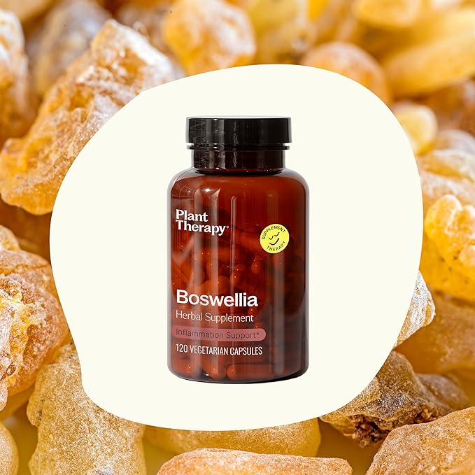 Plant Therapy Boswellia Herbal Supplement Capsules, Supports Joint Flexibility and Comfort, Soothes Discomfort, Promotes Clear, Healthy Skin, 120 Vegetarian Capsules (4 Month Supply), Made in The USA