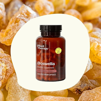 Plant Therapy Boswellia Herbal Supplement Capsules, Supports Joint Flexibility and Comfort, Soothes Discomfort, Promotes Clear, Healthy Skin, 120 Vegetarian Capsules (4 Month Supply), Made in The USA