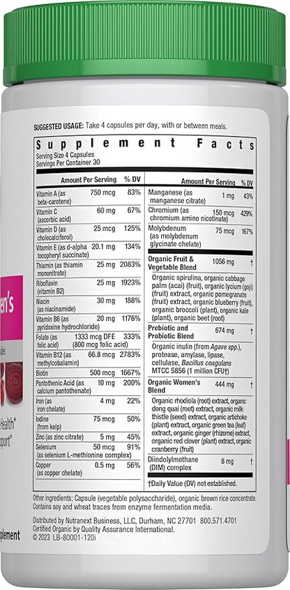 Rainbow Light Women's Organic Multi, 120-Capsules