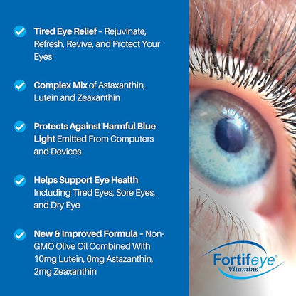 Fortifeye Blue Light and Heart Health Support Bundle | Fortifeye Super Omega Max 60 Ct & Fortifeye Focus 30 Ct