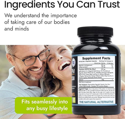 Night-Time Muscle Relax Muscle PM - 2,900mg Maximum Strength Relaxant with Magnesium Glycinate. Gluten Free – 60 Capsules (Packaging May Vary)