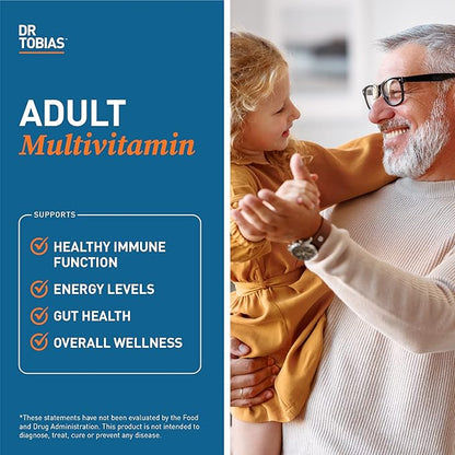 Dr. Tobias Adult Multivamin & Oregano and Caprylic Acid Supports Energy, Immune & Intestinal Health, Gut Flora Balance Complex, 42 Fruits & Vegetables with Probiotics & Herbs for Men & Women