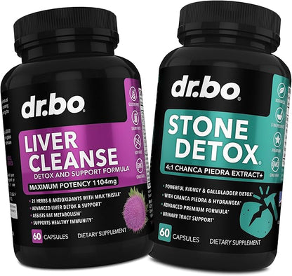 Liver Cleanse & Stone Detox Support Supplement - Liver Kidney Cleanse Detox, Gallbladder Formula - Stone Breaker Chanca Piedra, Natural Gallstones Kidney Stones Dissolver Supplements