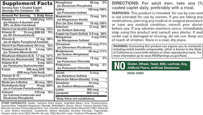 Nature's Truth Men's 50+ Multivitamin | with Vitamins A, C, E, B6 & B12 | 100 Count | Non-GMO & Gluten Free