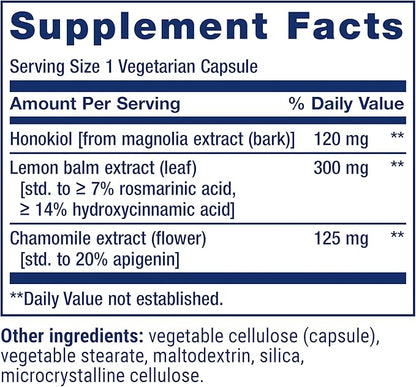 Life Extension Herbal Sleep PM, Lemon Balm, honokiol (Magnolia bark), Chamomile, Promotes Healthy Sleep, Hormone-Free, melatonin-Free, Gluten Free, Non-GMO, Vegetarian, 30 Capsules