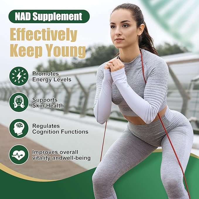 NAD Supplement - Liposomal Nicotinamide Riboside, Resveratrol, Quercetin, NAD Nicotinamide Riboside Resveratrol 900mg, NAD+ Supplement for Men and Women, 80 Capsules 2 Pack