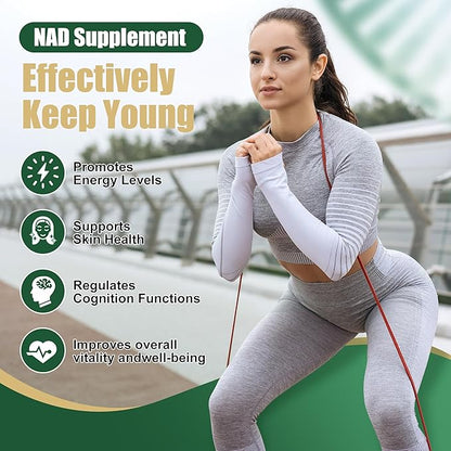 NAD Supplement - Liposomal Nicotinamide Riboside, Resveratrol, Quercetin, NAD Nicotinamide Riboside Resveratrol 900mg, NAD+ Supplement for Men and Women, 80 Capsules 2 Pack