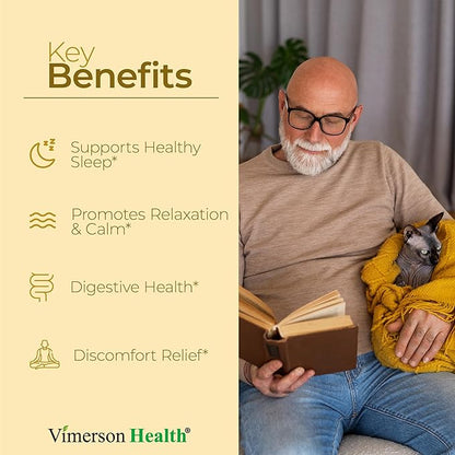 Turmeric Supplement & Chamomile Capsules for Sleep - Organic Turmeric Sleep Supplement with Chamomile Flowers Extract (Manzanilla) - Relaxation & Stress Support - Joint & Digestive Health. 60 Capsules