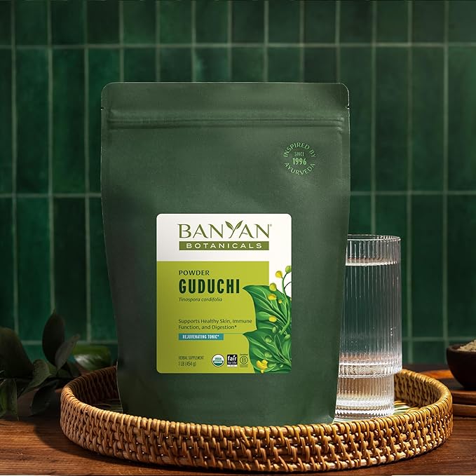 Banyan Botanicals Organic Guduchi Powder – Organic Immune Health Supplement – for Natural Detox, Balanced Digestion & Healthy Skin* – 1 lb – Non-GMO Sustainably Sourced Vegan FFL