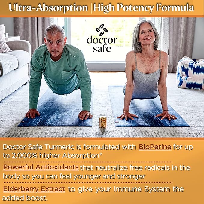Turmeric Curcumin with 95% Curcuminoids & BioPerine Black Pepper | 1500mg | Joint Support Supplement | Non-GMO Gluten-Free - 240 Capsules