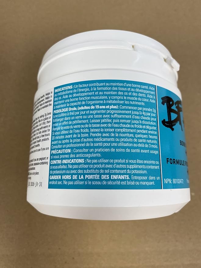 ITL Health BF Plus Calcium Zinc Magnesium Powder with D3, K2, C, B6, Boron, Zinc and Potassium | for Optimal Bone Health, and Immune Support (Exotic Raspberry Lemon, 210g)
