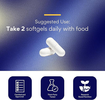Research Verified Omega 3-1800mg Omega 3 Fish Oil - High 900mg EPA + 600mg DHA - No Aftertaste - 60 Softgel Capsules - 3 Bottles