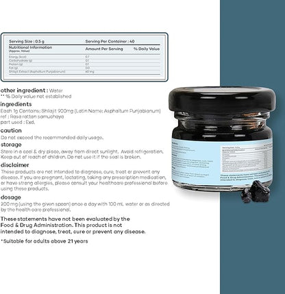 Mars Pure Himalayan Shilajit (Resin) | Pure Organic Shilajit Resin sourced from Himalayas | Strength, Stamina, Immunity | Good Health Company - 15 g | Pack of 1