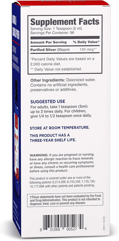 Silver Biotics 30 PPM Extra Strength Daily Immune Support Supplement with Silversol Technology | The Perfect Daily Defense Boost for Your Immune System | 16 Fl Oz