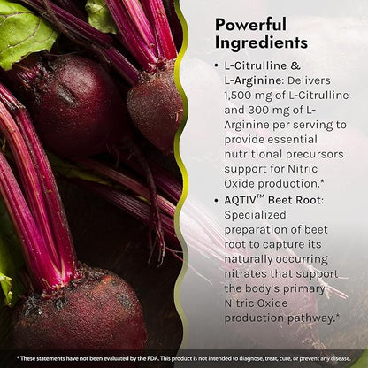 Irwin Naturals L-Citrulline + L-Arginine - 60 Liquid Soft-Gels - Booster for Men with Beet Root - Supports Blood Flow
