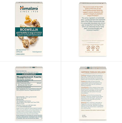 Himalaya Boswellia, Joint Support for Mobility and Flexibility, Promotes Tissue Preservation, 250 mg, 240 Capsules