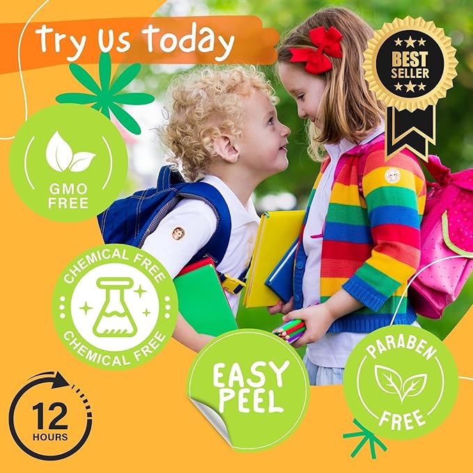 Mood Calming Stickers for Kids/Adults (90 Pack) – All Natural Patches, Chemical and Drug Free, Mood Support for Relaxation