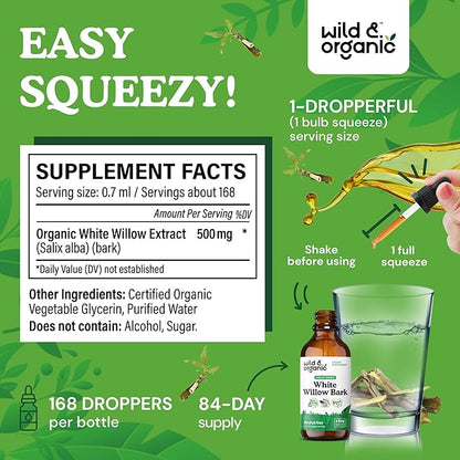 White Willow Bark Tincture 4 fl oz & Milk Thistle Tincture 4 fl oz