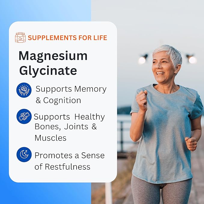 Magnesium Glycinate 400mg – High Absorption Magnesium Supplement for Muscle Relaxation & Sleep Support – 90 Gel Capsules, Organic Magnesium for Overall Wellness