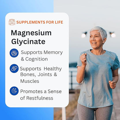 Magnesium Glycinate 400mg (Pack of 2) – High Absorption Magnesium Supplement for Muscle Relaxation & Sleep Support – 90 Gel Capsules, Organic Magnesium for Overall Wellness