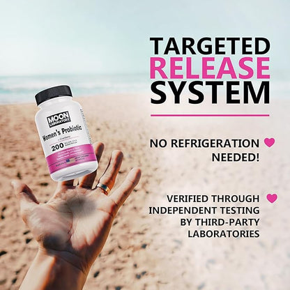 Women's Probiotic & Prebiotic, 200 Billion CFUs, 35 Unique Strains & Fibers. PH balance, Vaginal Health, UTI treatment, Digestione support, Immune boost. With Cranberry & D-Mannose. 60 Capsules