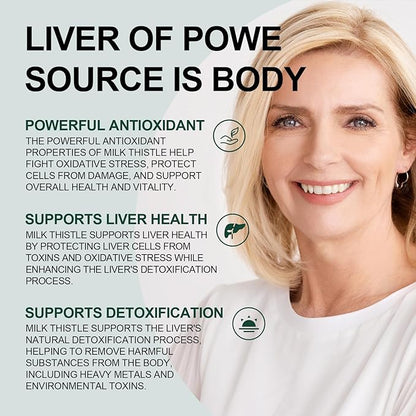 2 Bottles Milk Thistle Silymarin Marianum 630 mg Per Bottle - Total 240 Capsules