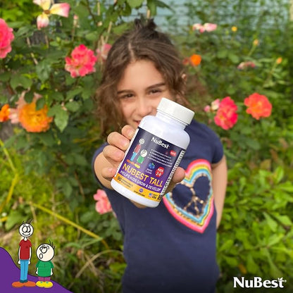 NuBest Tall Kids - Toddlers Vitamins and Kids Vitamins for Age 2 to 9 - Support Bone Strength, Overall Health and Immunity - Animal Shapes - 90 Chewable Berry Tablets | 3 Pack