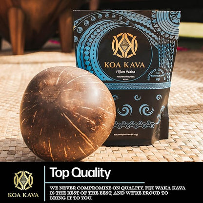 Koa Kava Fiji Kava Powder- Premium Noble Waka Kava Tea made from Lateral Kava Root in Savusavu, Fiji. 1 LB, 16 Ounce