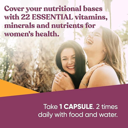 Next Gen Multivitamin for Women – 22 Optimized Vitamins for Immunity, Beauty, Brain, Energy, Bones and Heart – Vitamin C, D, E, K, Iron, B6 and DHA - 60 Vegetarian Soft Capsules (Packaging May Vary)