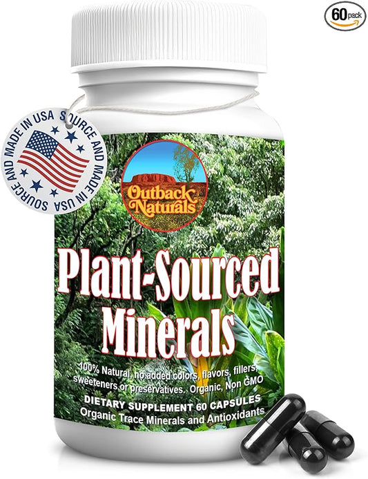 Fulvic Humic Mineral Blend of Trace Minerals, Electrolytes, Gut Health, Cognitive Function, Hydration & Immune Support, Pure Vitality Formula for Wellness - 60 Capsules