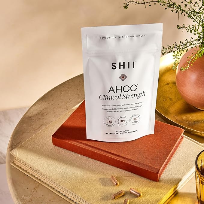 SHII AHCC Clinical Strength,10 Days Supply – Vegan, Gluten-Free Immune Support Supplement with Extra AHCC Boost, Made from Functional Shiitake Mushrooms for Immune Balance Support and Overall Wellness