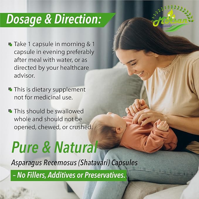 Morsan Shatavari (Asparagus Racemosus) Capsules | Combo Pack of 2 x 60 x 500 mg. Veg. Capsules (2)