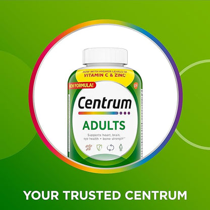 Centrum Adult Multivitamin/Multimineral Supplement with Antioxidants, Zinc, Vitamin D3 and B Vitamins, Gluten Free, Non-GMO Ingredients - 200 Count (Pack of 2)
