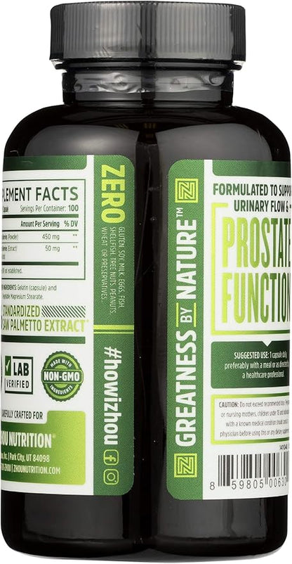 ZHOU Nutrition Saw Palmetto Prostate Health Complex, 100 CT (Pack of 2)