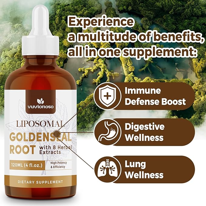 Goldenseal Root Extract 3000mg for Immune and Respiratory Wellness - Fast Absorbing | Sugar-Free | Vegan | 4 Fl Oz