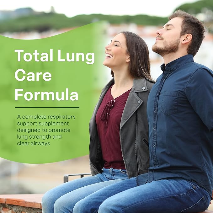 Lung Support Supplement - Lung Health Supplement for Respiratory Health, Lung Function & Immune Defense - Lung Detox for Smokers with Ginseng, Boswellia, Elderberry Fruit & Marshmallow Root