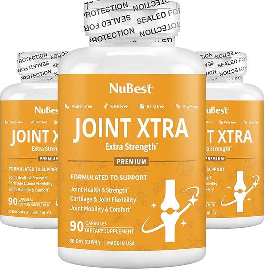 NuBest Joint Xtra - Joint Support Supplement - Joint Health Formula with Triple Joint Strength - Glucosamine, Chondroitin, Turmeric, MSM & Boswellia for Joint Health & Cartilage Health (Pack 3)