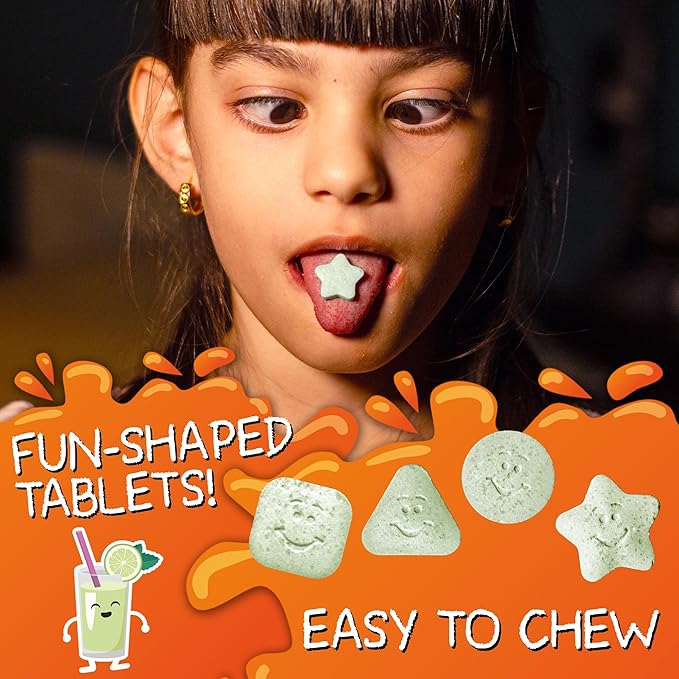 VAL Magnesium for Kids | High-Absorption Magnesium for Calm, Relaxation & Focus | Mg Glycinate, Citrate & Taurate | with Vitamin B6, D & C | Sugar-Free, Non-GMO | Lemonade | 60 Chewable Tablets