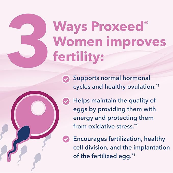 Proxeed® Women Fertility Supplement | Contains Folic Acid & Other Essential Vitamins & Nutrients | Supports Healthy Conception, Ovulation, Fertilization, & Egg Quality* | 30 Packets (30-Day Supply)