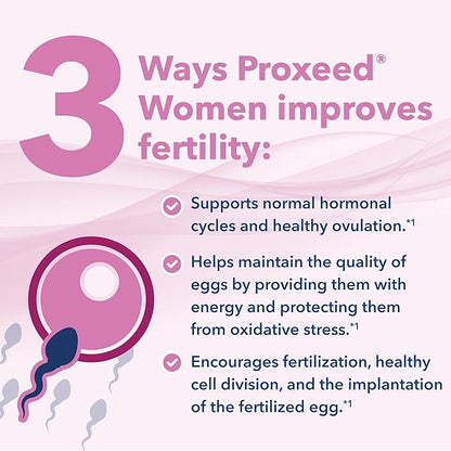 Proxeed® Women Fertility Supplement | Contains Folic Acid & Other Essential Vitamins & Nutrients | Supports Healthy Conception, Ovulation, Fertilization, & Egg Quality* | 30 Packets (30-Day Supply)